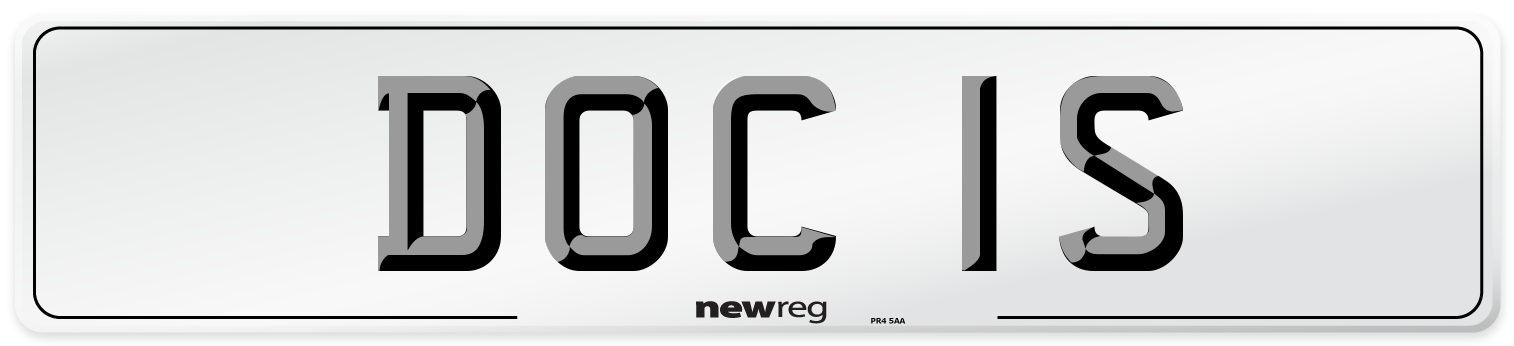 DOC 1S Number Plate from New Reg